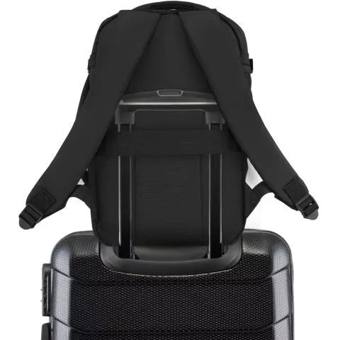 Black travel backpack Airplane