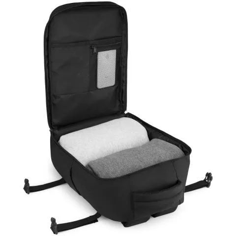 Black travel backpack