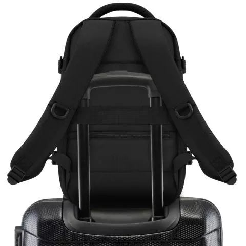 Black travel backpack