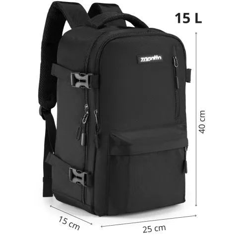 Black travel backpack