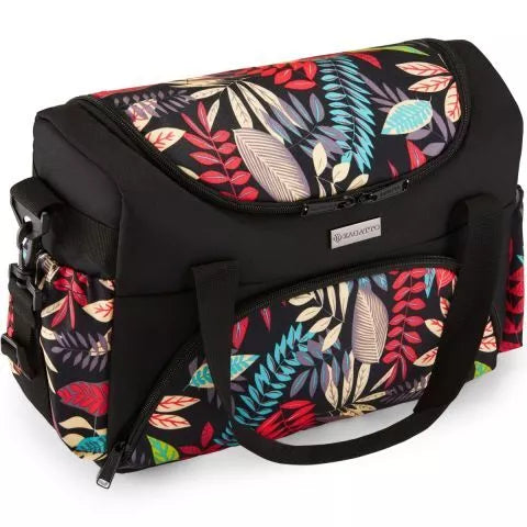 Black stroller bag with floral pattern Baby