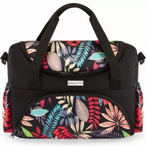 Black stroller bag with floral pattern Baby