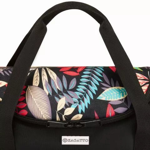 Black stroller bag with floral pattern Baby