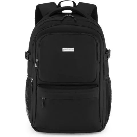 Wanderlust black travel backpack for airplanes