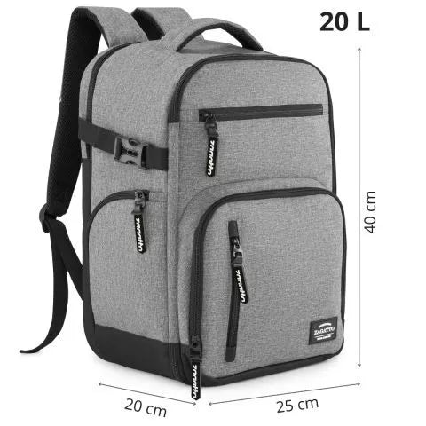 Travel gray backpack for airplane Jet