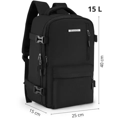Travel black backpack Samol