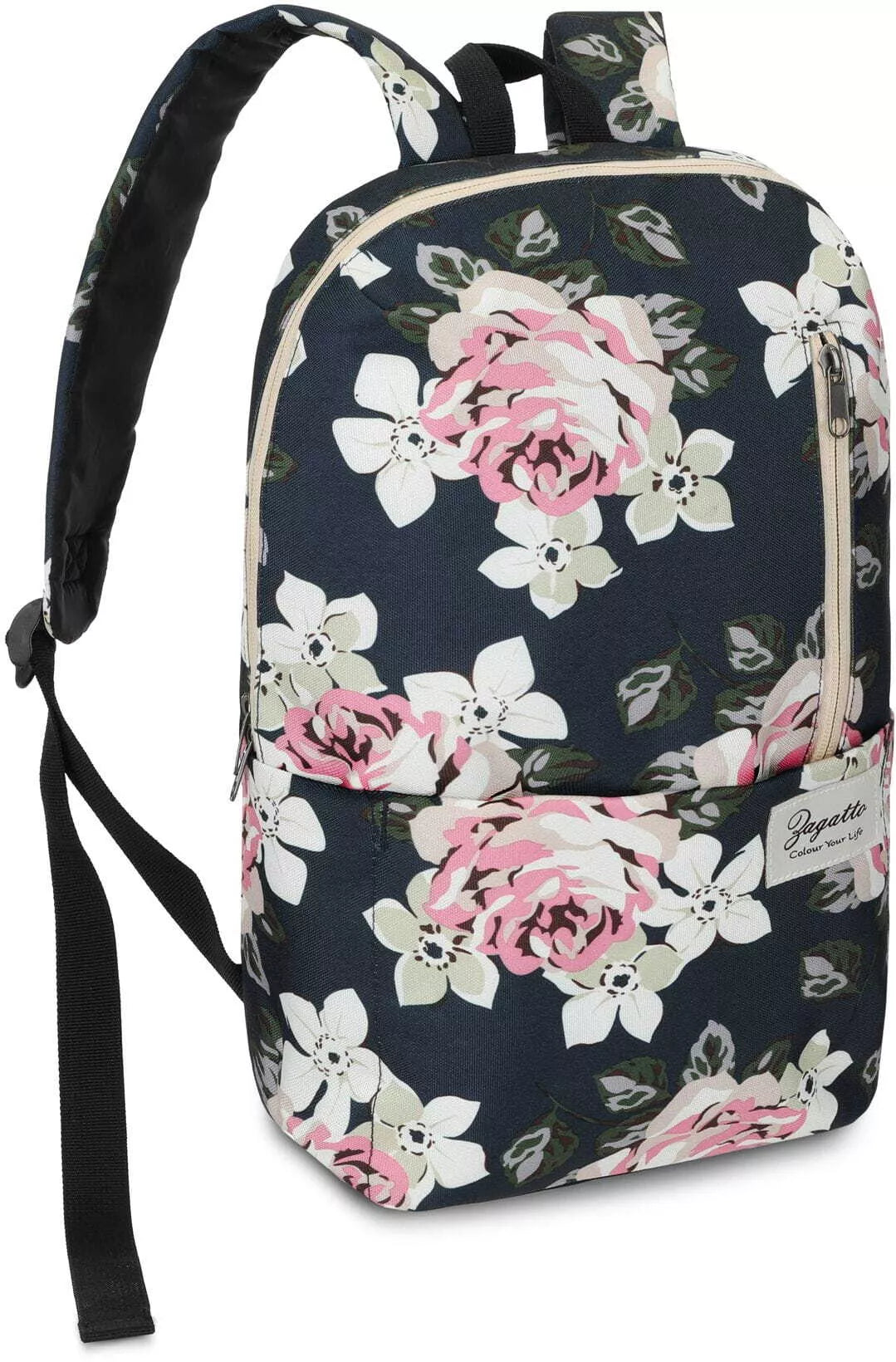 Floral backpack Gold