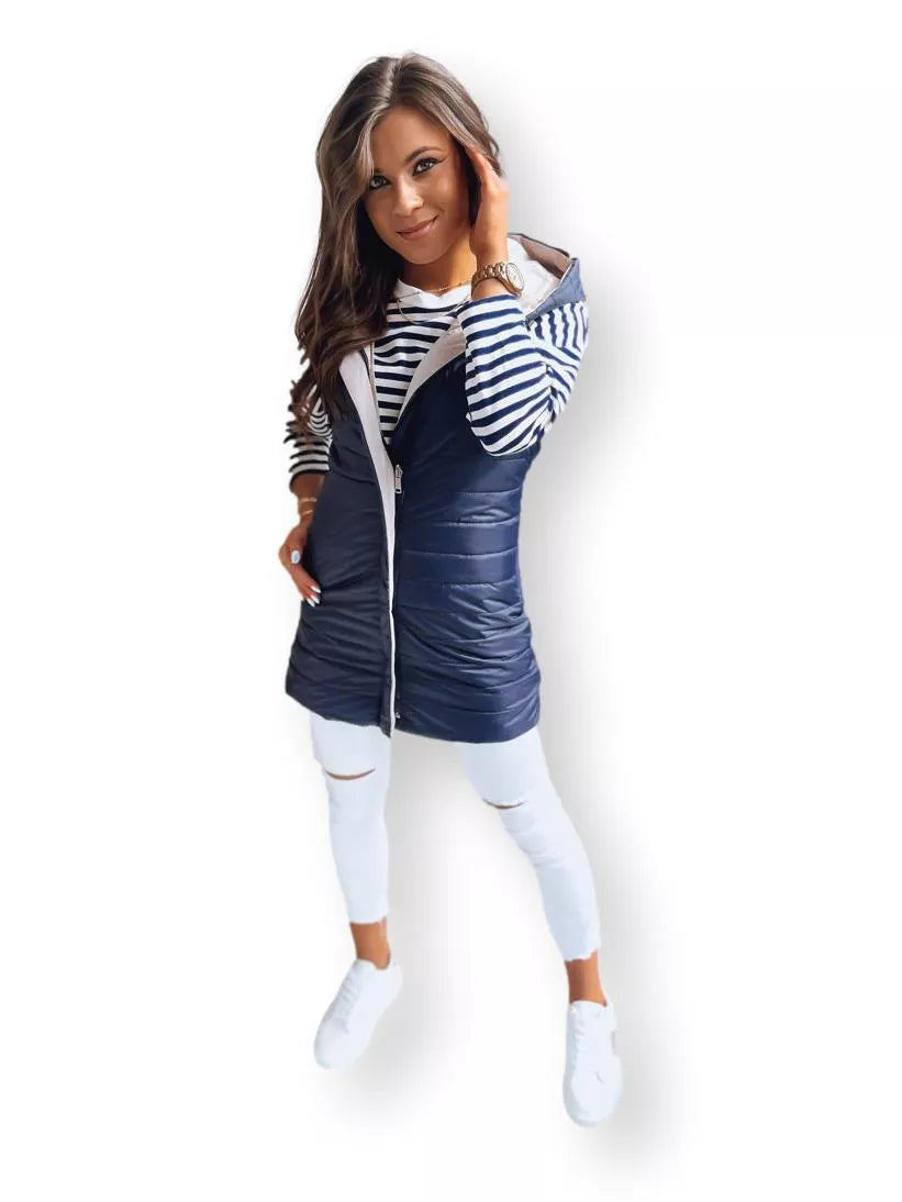 Blue reversible vest Melani