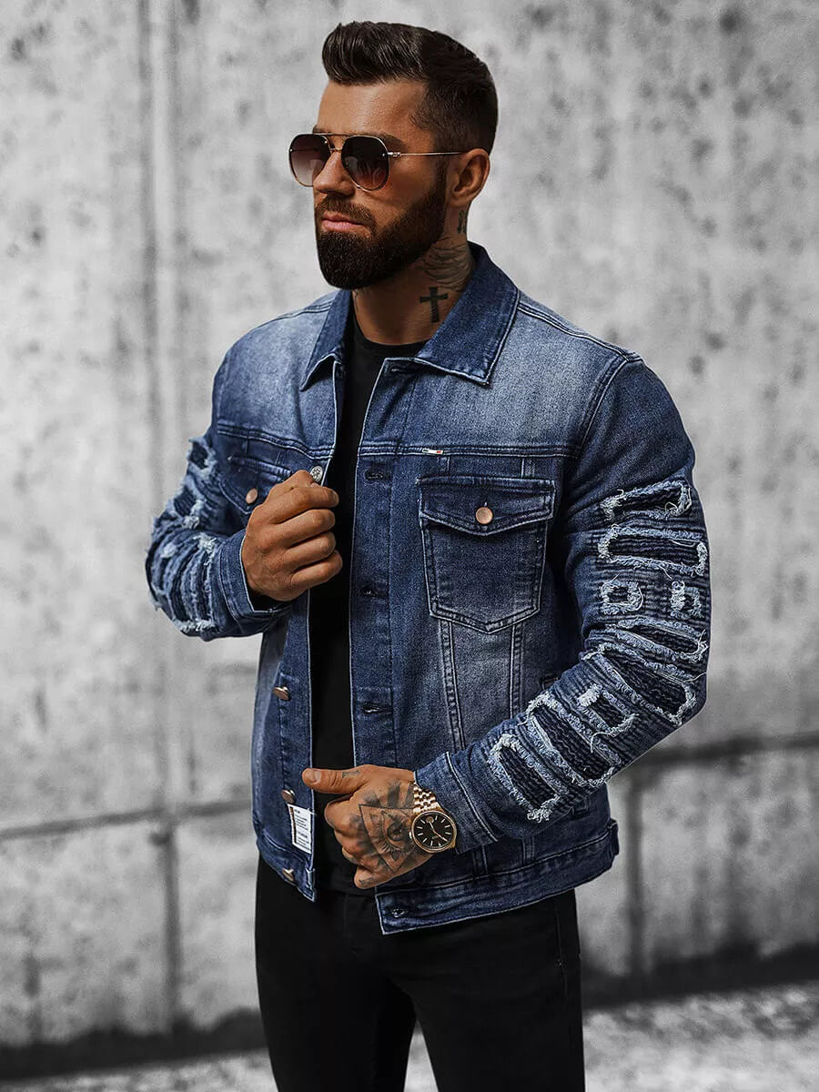 Blue denim jacket Roter