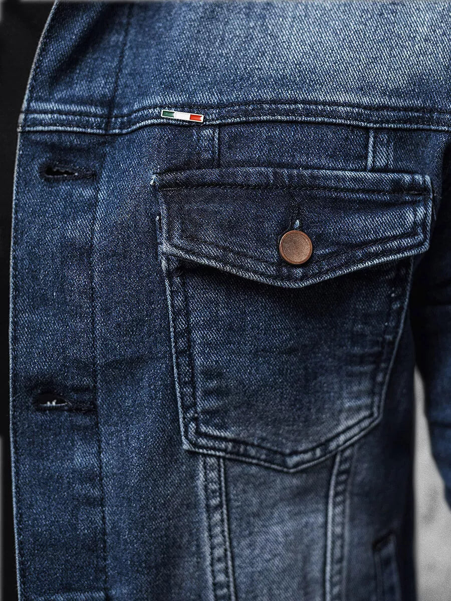Blue denim jacket Roter