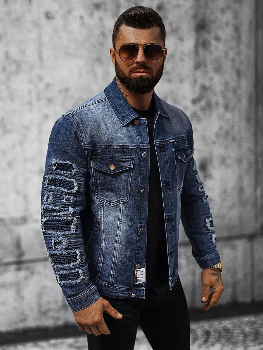 Blue denim jacket Roter
