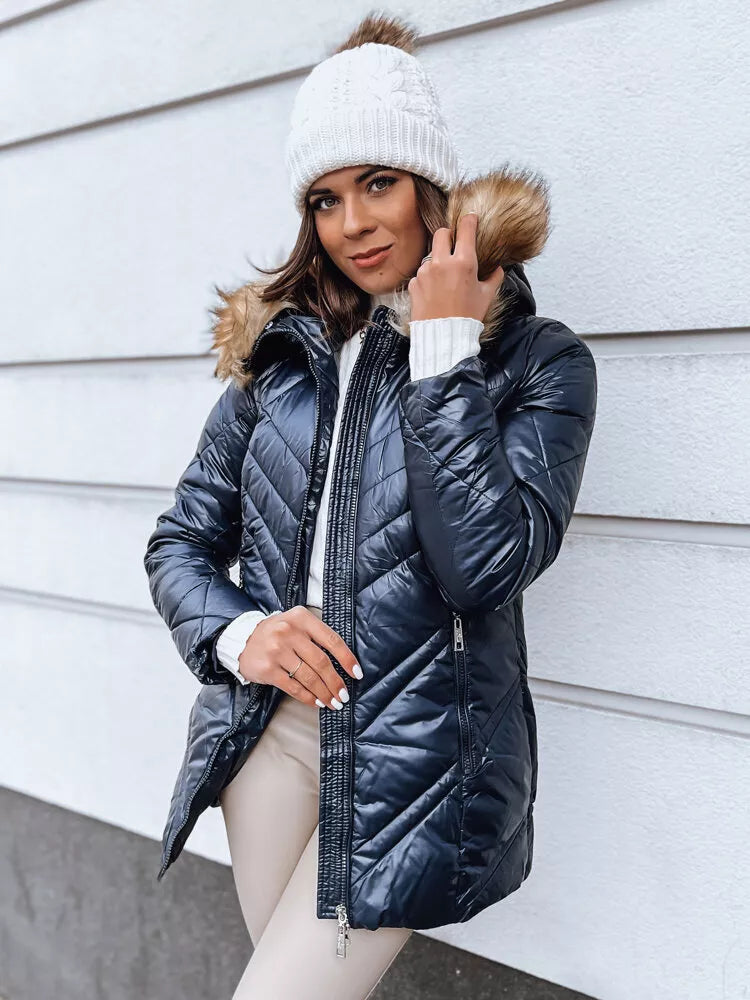 Blue women's winter jacket Solar