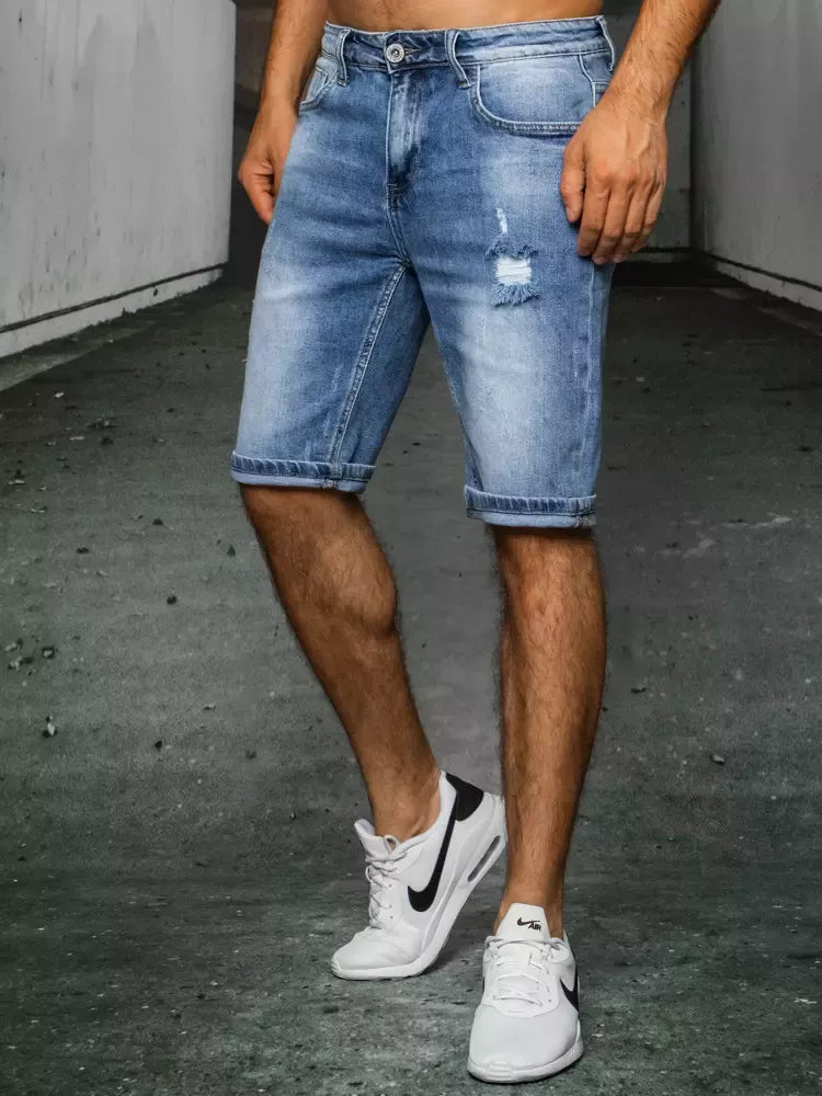 Blue denim men's breeches Temo