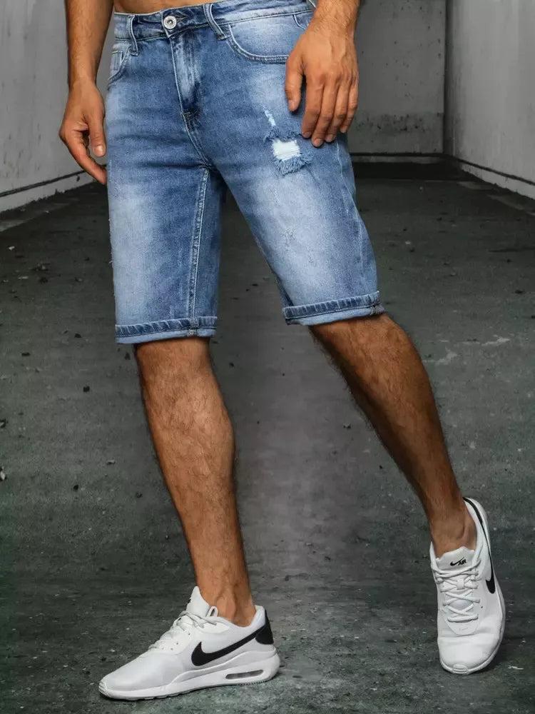 Blue denim men's breeches Temo