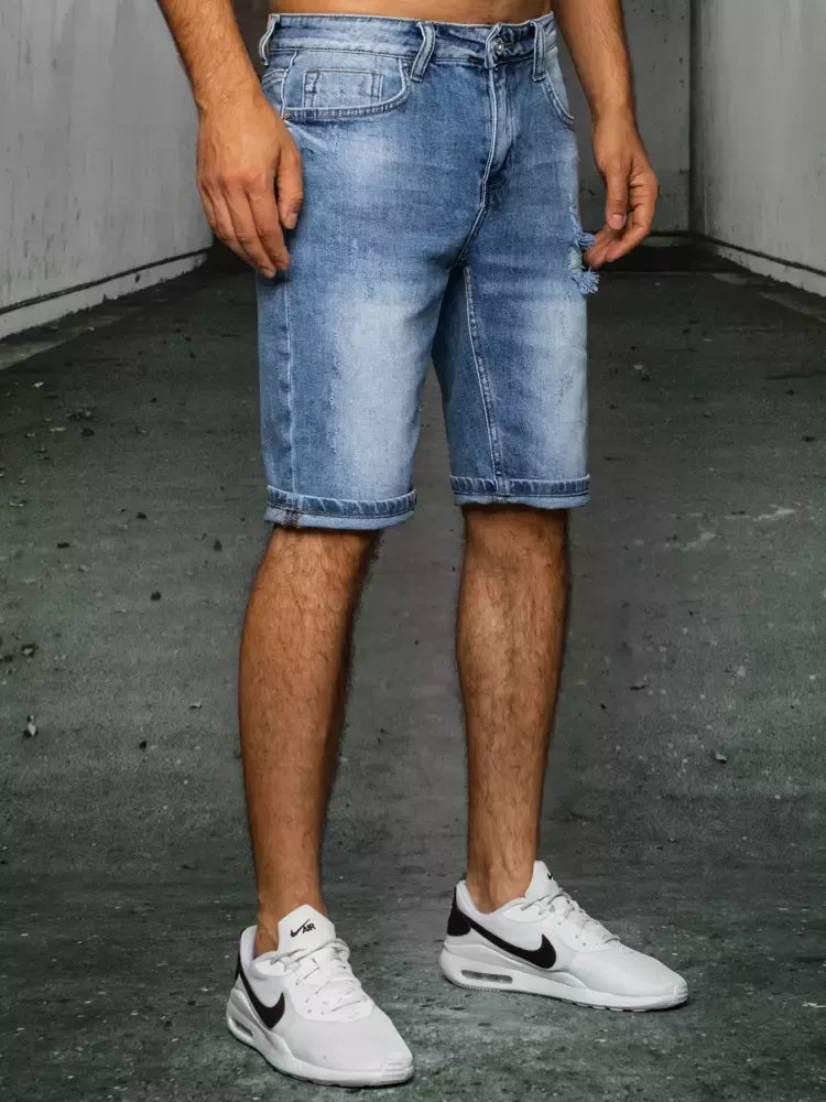 Blue denim men's breeches Temo