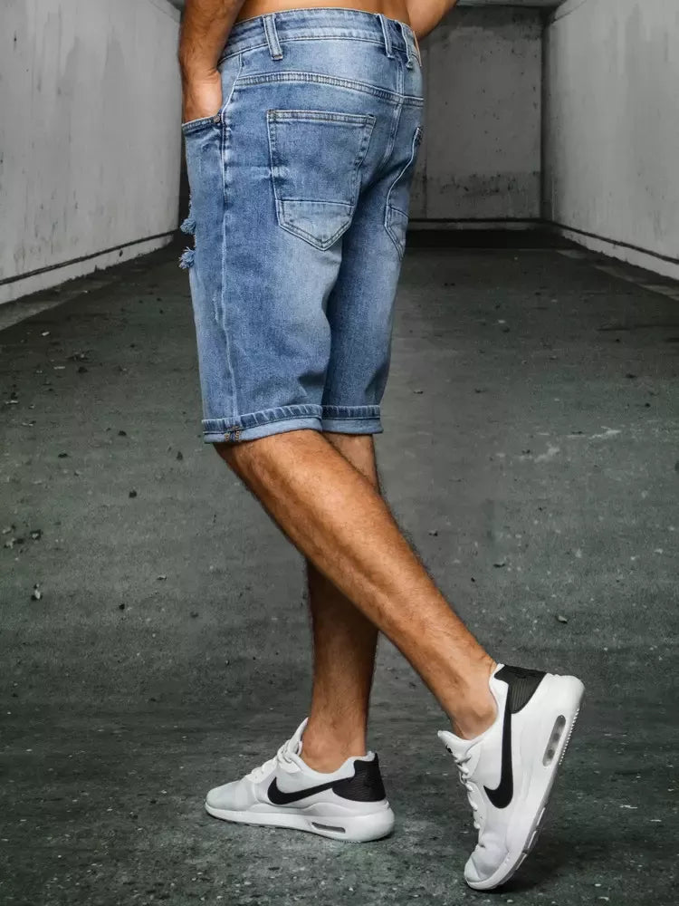 Blue denim men's breeches Temo