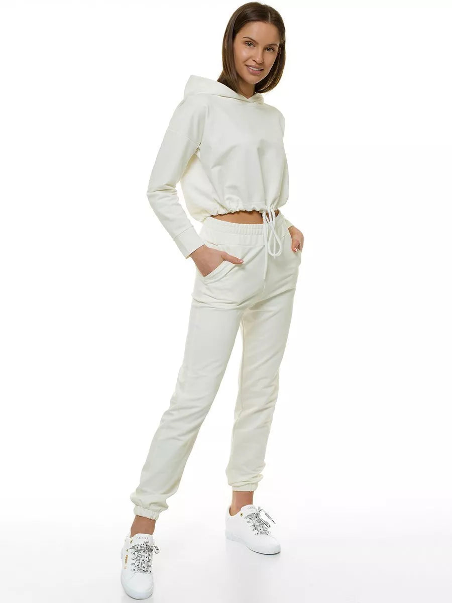 Ivory-colored women's sportswear set Evelin