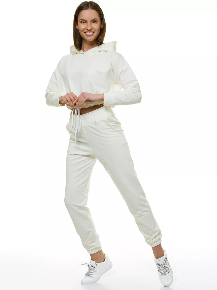 Ivory-colored women's sportswear set Evelin