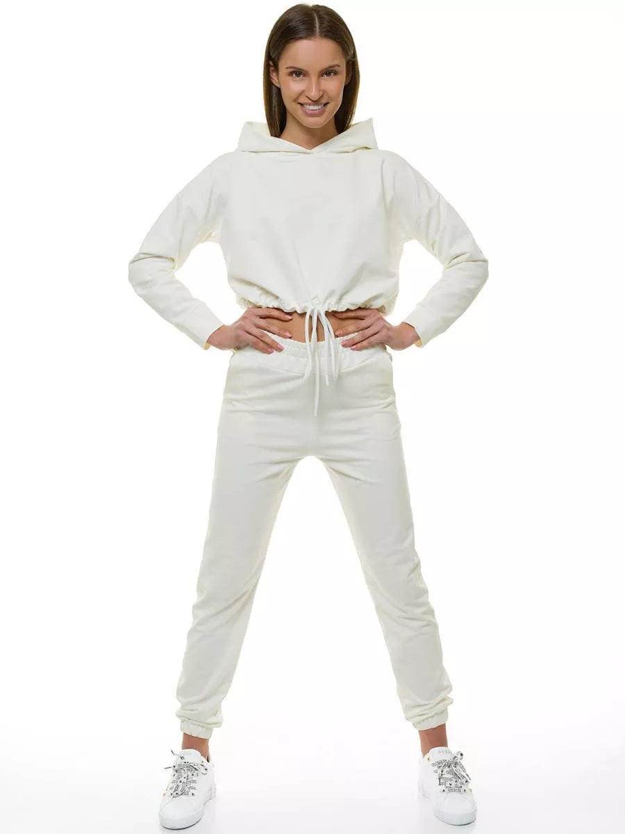 Ivory-colored women's sportswear set Evelin