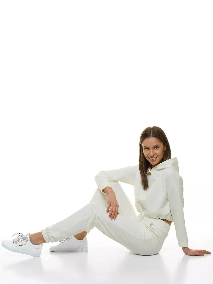 Ivory-colored women's sportswear set Evelin