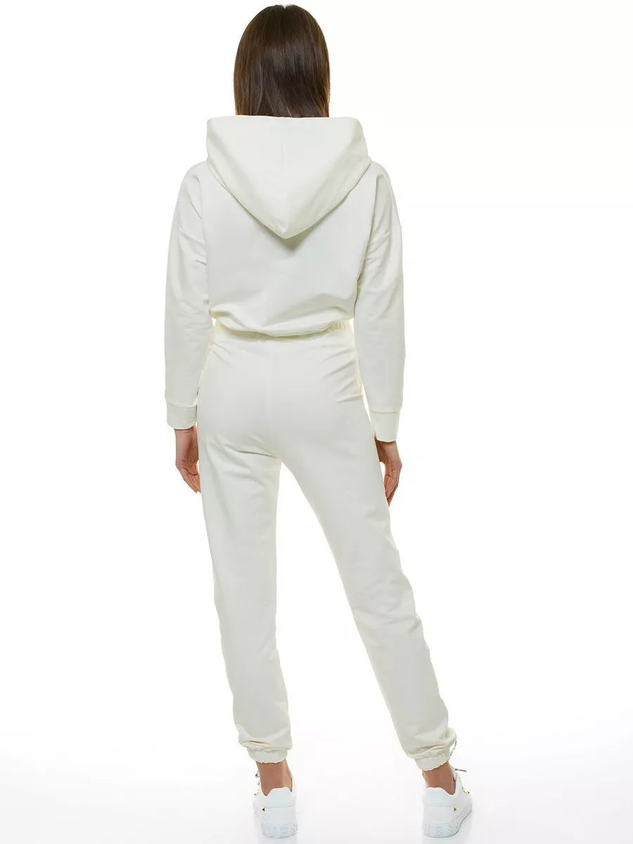 Ivory-colored women's sportswear set Evelin
