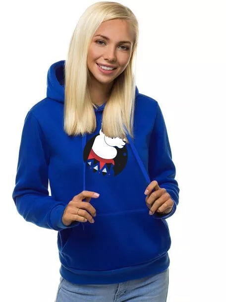 Blue women's Llama hoodie