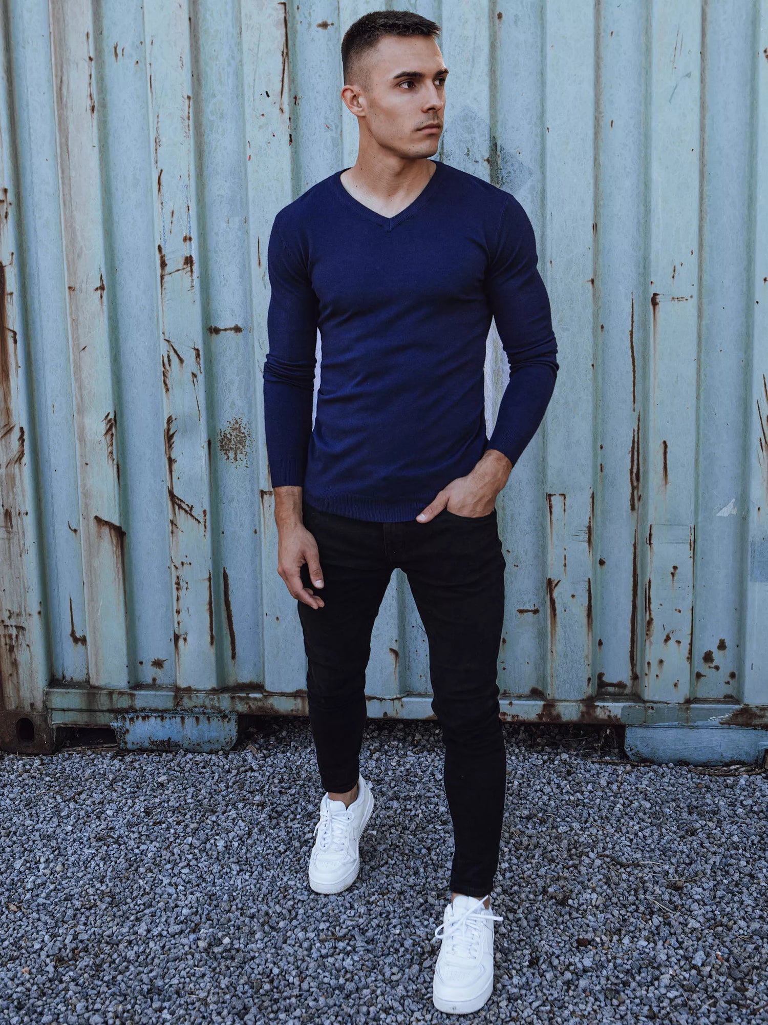 Blue men's sweater Henri