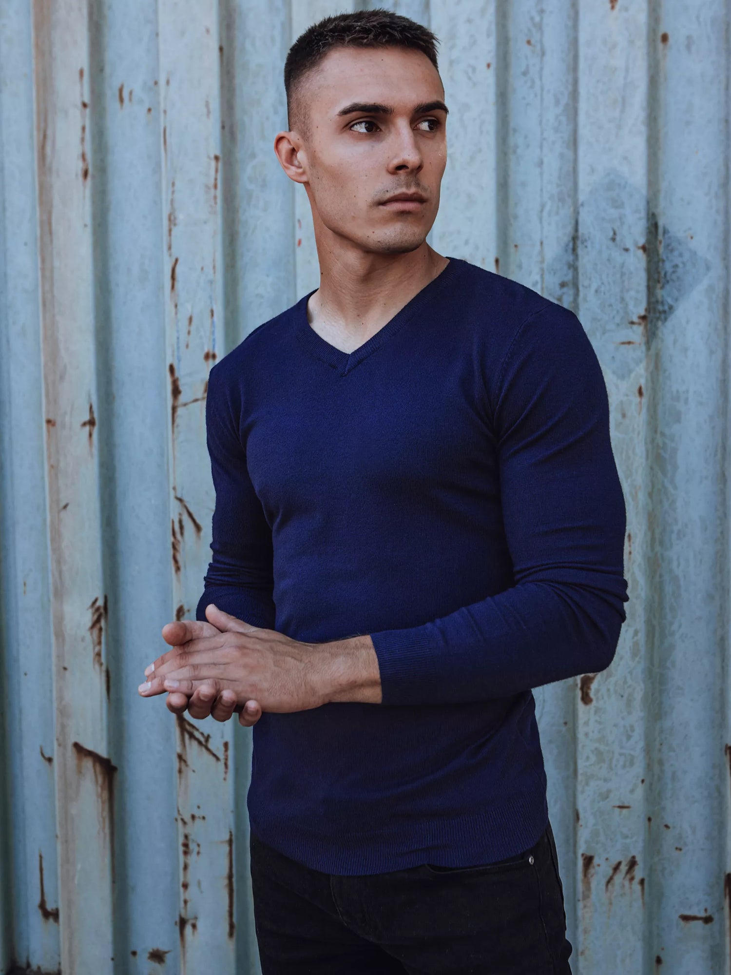 Blue men's sweater Henri