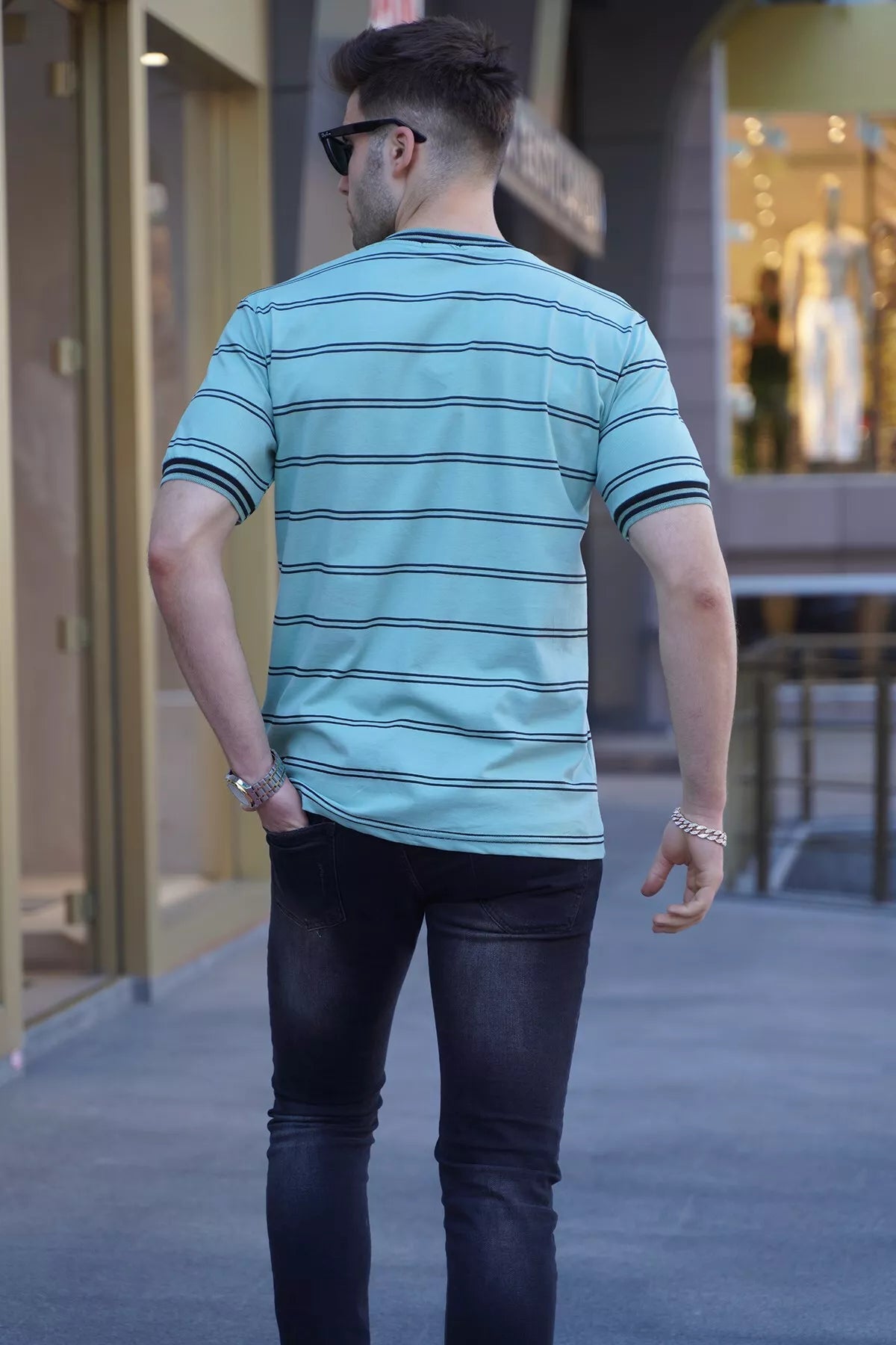 Blue men's T-shirt Anomi