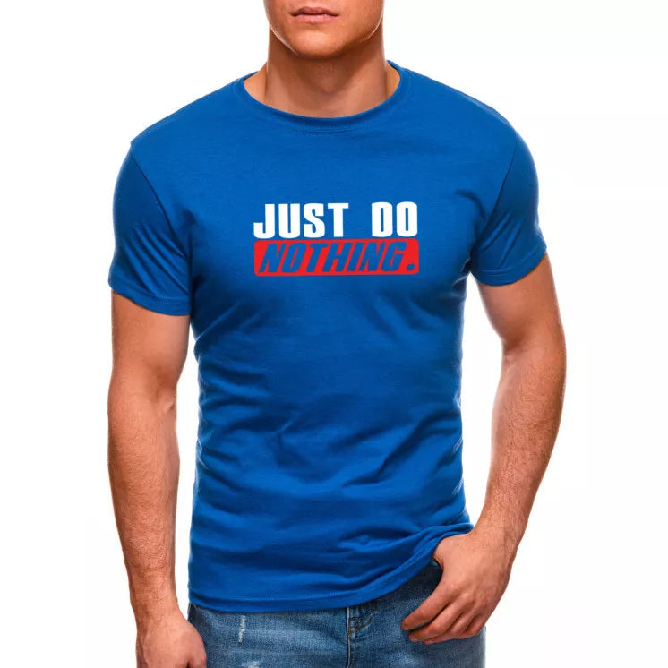 Blue men's T-shirt Just do nothing
