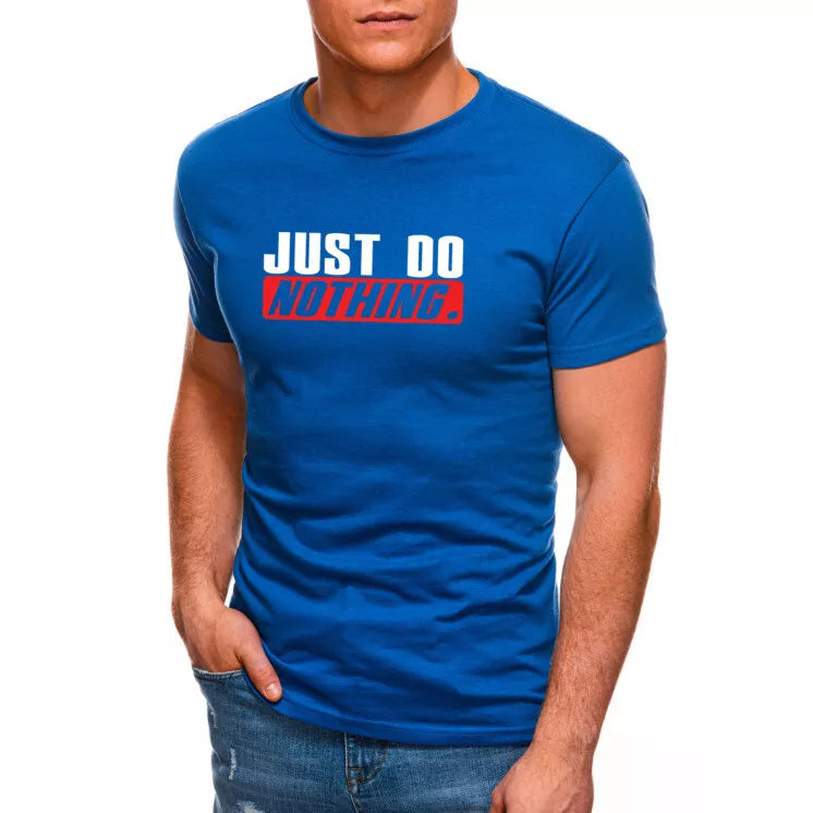Blue men's T-shirt Just do nothing